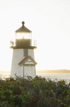 Early morning sun on Brant Point Light, Nantucket, Massachusetts, USA.