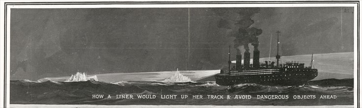 Illustration exposant la nécessité d’installer des projecteurs de nuit puissants sur les navires