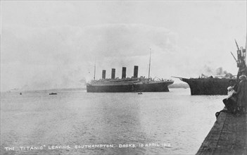 Le RMS Titanic quittant Southampton