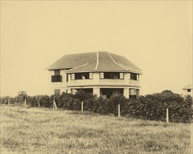 Railway house and garden. A railway house, property of the Kenya & Uganda Railways, used to