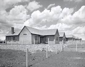 Railway housing, Nairobi. A publicity photograph from the East African Railways and Harbours