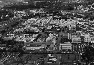 Nairobi city centre. An aerial photograph from the publicity department of the East African
