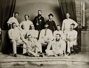 Members of the south Bombay cricket team. Members of the south Bombay cricket team pose for a