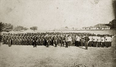 The 13th Regiment Bombay Infantry. Uniformed Indian soliders from the 13th Regiment Bombay Infantry