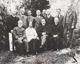 Irish Presbyterian Missionaries. Group portrait of Irish missionaries in the garden of a