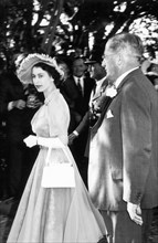 Princess Elizabeth and the Governor of Kenya. The Governor of Kenya, Sir Phillip Mitchell,