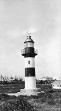 Lighthouse at Ras Serani. A lighthouse located at Ras Serani. Mombasa, British East Africa (Kenya),