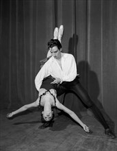 Nicholas Polajenko and Daphne Dale. Dancer Nicholas Polajenko lifts Daphne Dale during a ballet