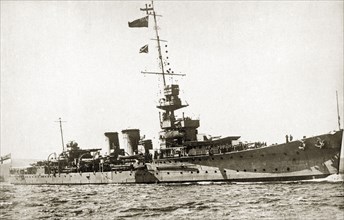 HMS Delhi. Light cruiser HMS Delhi, one of the ships that participated in the world cruise of the