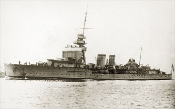 HMS Dragon. Light cruiser HMS Dragon, one of the ships that participated in the world cruise of the