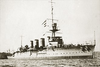 HMAS Adelaide. Light cruiser HMAS Adelaide, one of the ships that participated in the world cruise