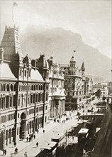 Adderley Street, Cape Town. View of Adderley Street, a main road through the city of Cape Town,