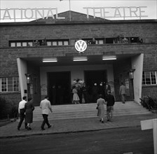 Volkswagen exhibition at the national theatre. Guests arrive for the opening of a Volkswagen