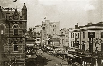 Grenfell Street welcome. Banners, bunting and flags decorate Grenfell Street, welcoming the British