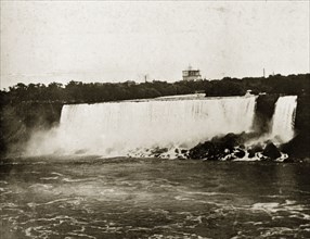 American Falls at Niagara. View from the Canadian side of the American Falls, one of the huge