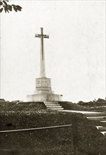 Great War memorial, Quebec. A stone cross memorial commemorates the First World War. Quebec,