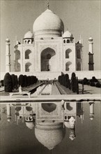Reflection of the Taj Mahal. The Taj Mahal reflected in a pool belonging to its formal 'charbagh'