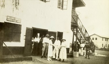 Millers Limited trading centre. Europeans and Africans outside the trading centre of Millers