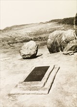 The grave of Cecil Rhodes. The grave of Cecil John Rhodes (1853-1902), located on a hilltop in the