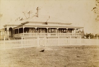 House called 'Nundora', Toowoomba. The Brodribb family's house 'Nundora', surrounded by a white