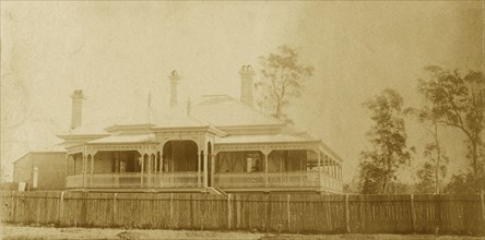 House called 'Nundora', Toowoomba. The Brodribb family's house 'Nundora', surrounded by a white