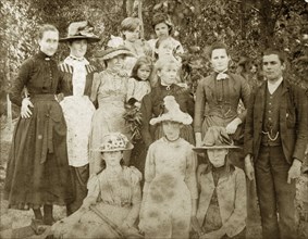 Typical Victorian dress, Australia. Well-dressed and wearing clothes typical of the late Victorian