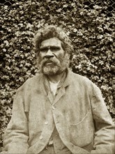 Aboriginal man from Queensland. Portrait of a middle-aged aboriginal man from the Queensland area.