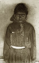 Aboriginal girl from Queensland. Amateur portrait of an aboriginal girl, possibly a domestic