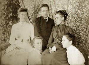 Pughe family portrait, Australia. Portrait of the Pughe family. Ellen May Pughe, nee Brodribb, sits