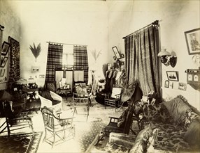 Mrs Morton's drawing room. Interior shot of a traditionally Victorian drawing room belonging to