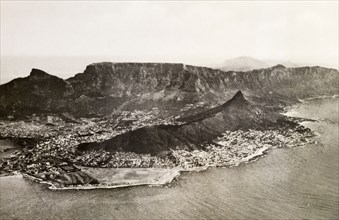 Cape Peninsula from the air. Aerial view of the Cape Peninsula showing the city of Cape Town
