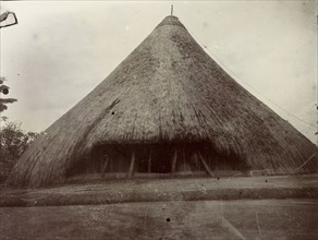Tomb of Mutesa I. Exterior view of the thatched tomb of Mukaabya (c.1837-1884). Better known by his