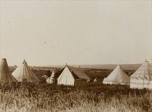 Frederick Stanbury's camp in Morocco. Tents pitched at a temporary camp site erected for Frederick