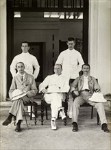 British survey officers, Malaysia. British officers of the Trigonometrical Survey Office at Taiping