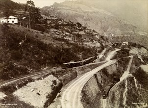 The 'Gayabari Reverse'. View of the 'Gayabari Reverse' on the Darjeeling Hill Railway. West Bengal,