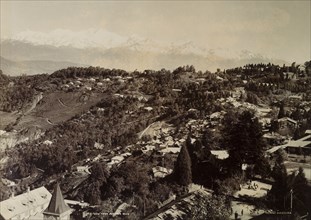 View of Darjeeling. View of Darjeeling taken from Auckland Road. Darjeeling, India, circa 1900.