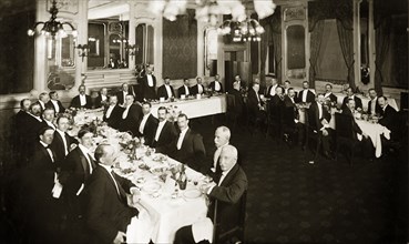 Bank of Bengal Dinner Club. Group portrait of the fourth annual dinner of the Bank of Bengal Dinner