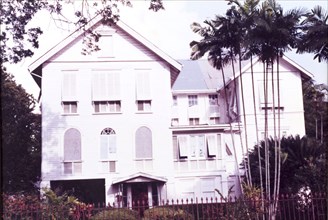 The Bishop residence', Guyana. The Bishop residence', a house with shutters in the suburbs of