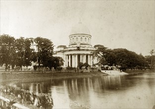 General Post Office, Calcutta. View of the General Post Office with Dalhousie Square Park in the