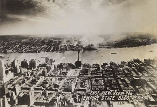 East view of Manhattan Island. View, facing east, of Manhattan Island, taken from the top of the