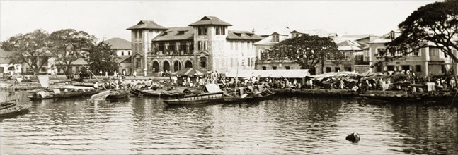 The waterfront at Lagos. The waterfront at Lagos showing the Elder Dempster building. Lagos,