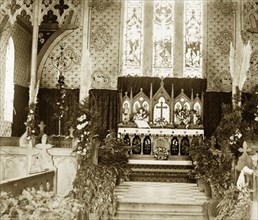 Altar at St James' Church. View of the altar at St James' Church. The church has a neo-Gothic