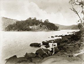 Bar Island, Hawkesbury River. View of Bar Island on the Hawkesbury River. New South Wales,