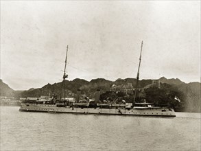 HMS 'Philomel'. HMS 'Philomel', a naval steamer belonging to the Persian Gulf Operations Fleet,
