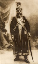 Maharajah of Jaipur. Studio portrait of Sir Sawai Madho Singh (1862-1922), Maharajah of Jaipur,