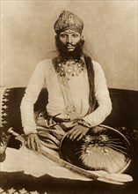 Sir Raghubir Singh. Studio portrait of Sir Raghubir Singh (1869-1927), Maharao Raja of Bundi,