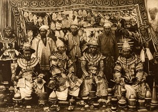 Shan Chiefs at the Coronation Durbar. Group portrait of chiefs of the Shan States, now part of