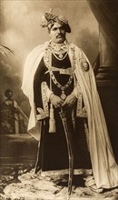Maharajah of Kolhapur. Studio portrait of Sir Shahaji Chhatrapati (1875-1922), Maharajah of