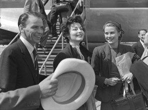 Gardner, Sinatra and Kelly. Hollywood film stars Frank Sinatra, Ava Gardner and Grace Kelly share a