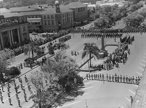 Armistice Day in Nairobi. View taken from the Torrs Hotel in central Nairobi of an Armistice Day